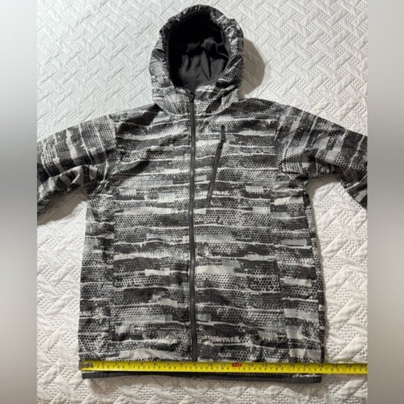 Columbia Grey Pattern Design Spring Fall Lined Waterproof Breathable Jacket Coat - Picture 6 of 12